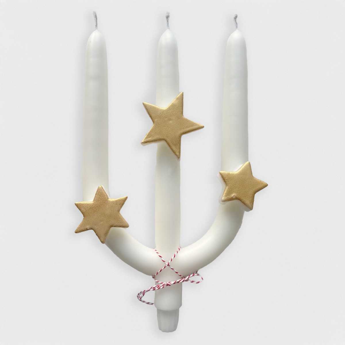 Bougie trident, 3 étoiles or