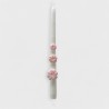 Bougie fleurs roses