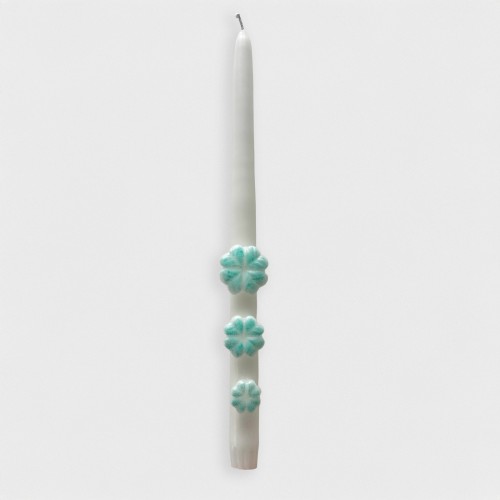 bougie fleurs bleues