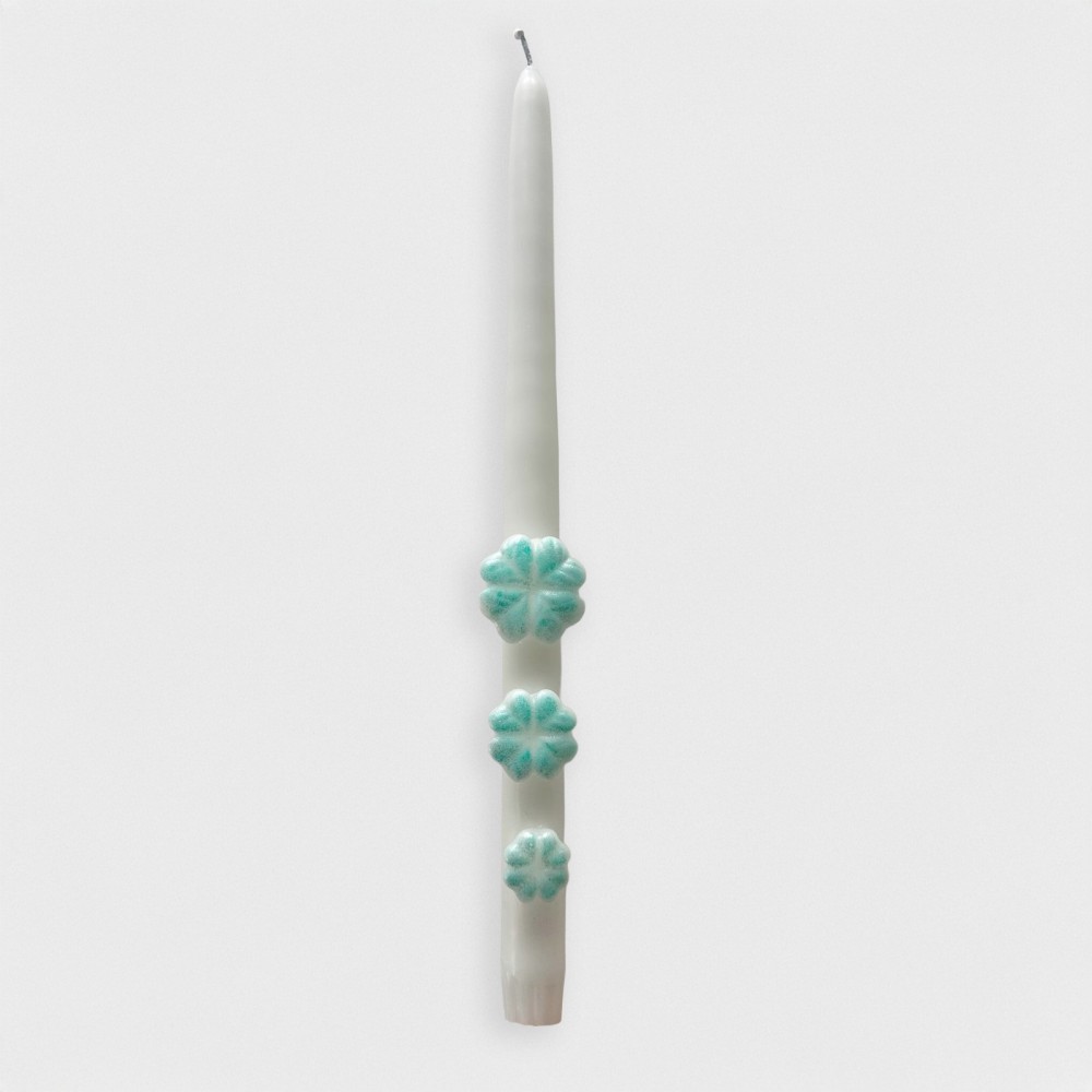bougie fleurs bleues