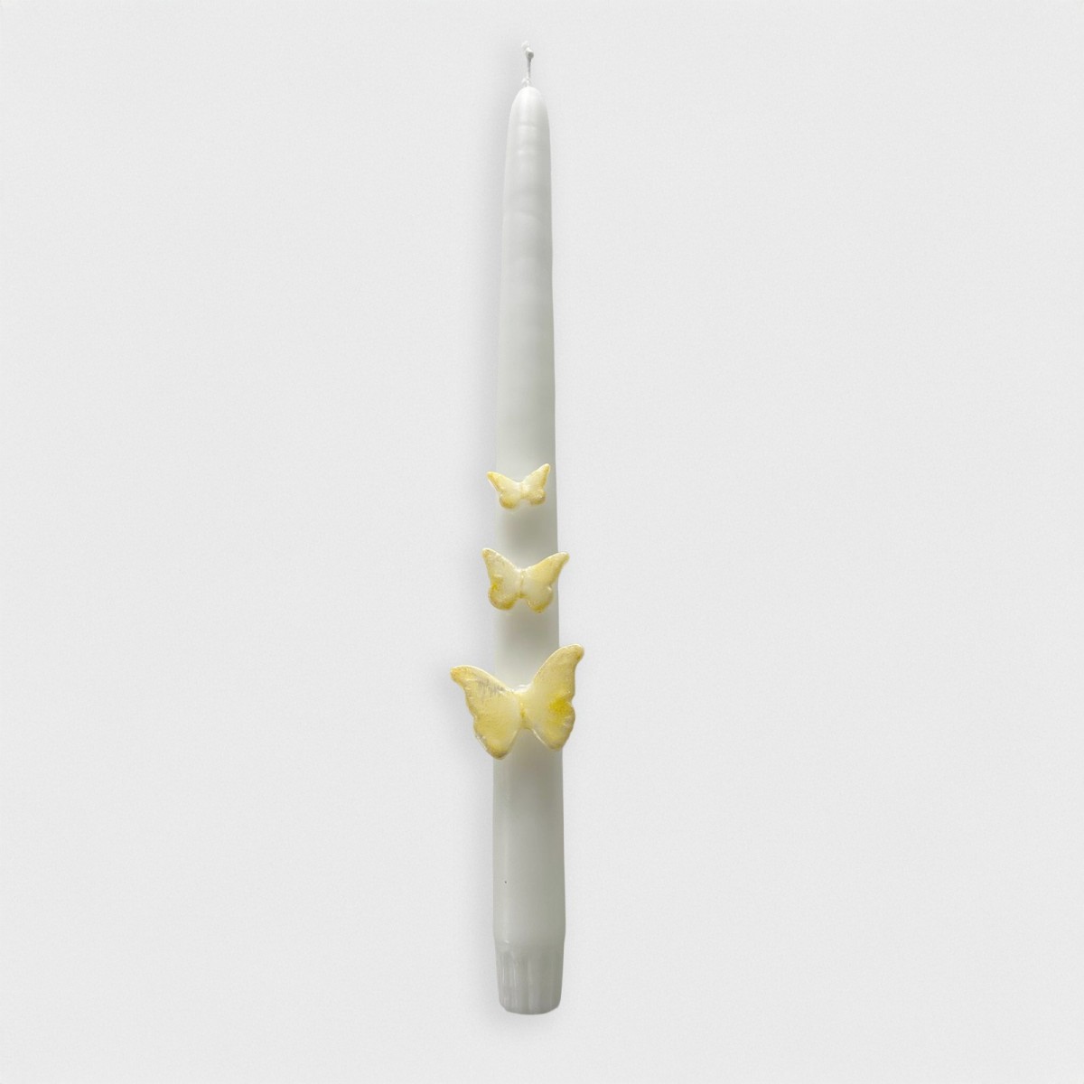 Bougie papillons jaunes