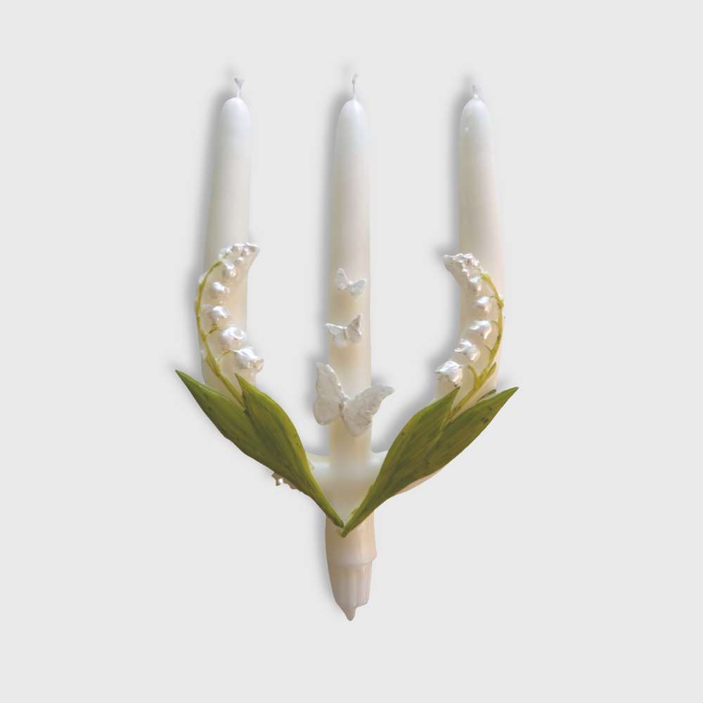 Bougie trident muguet